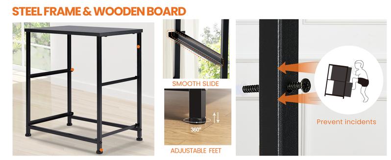 Nightstand Small Dresser with 2 Fabric Drawers Side Bedroom End Table Kids Bedside Storage Furniture for 20" Tall Night Stand for Closet, Entryway, College Dorm