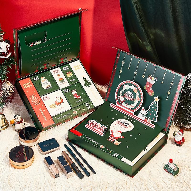 Christmas Deer Makeup Set Gift Box, Includes Cushion Foundation ...
