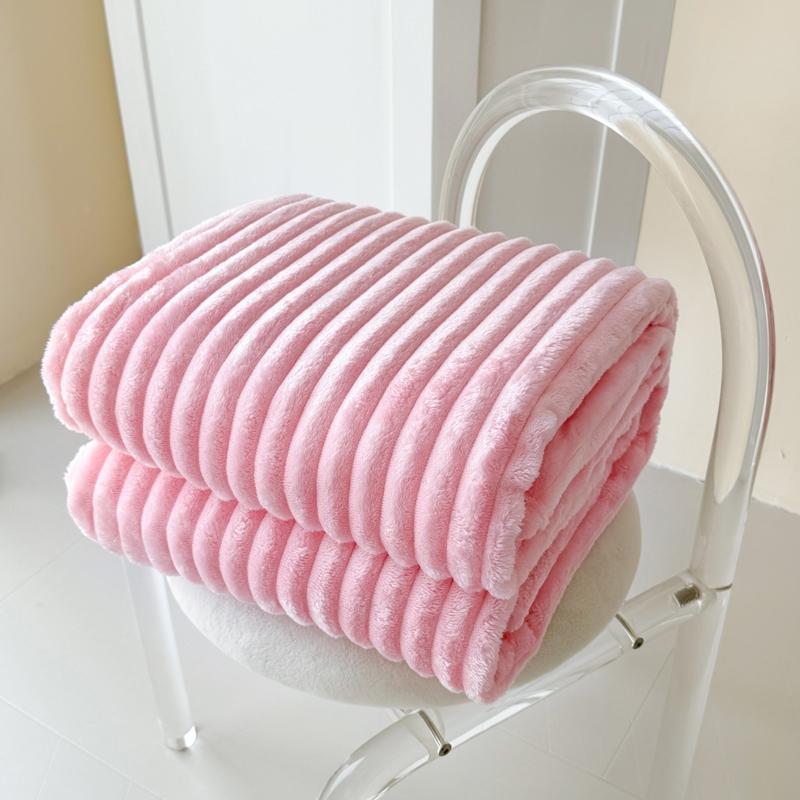 Solid Color Flannel Blanket, Soft Comfortable Throw Blanket, Soft Lightweight Blanket, Air-conditioned Room Blanket, Warm Nap Blanket for Home Office Travel,Christmas Gifts For GF