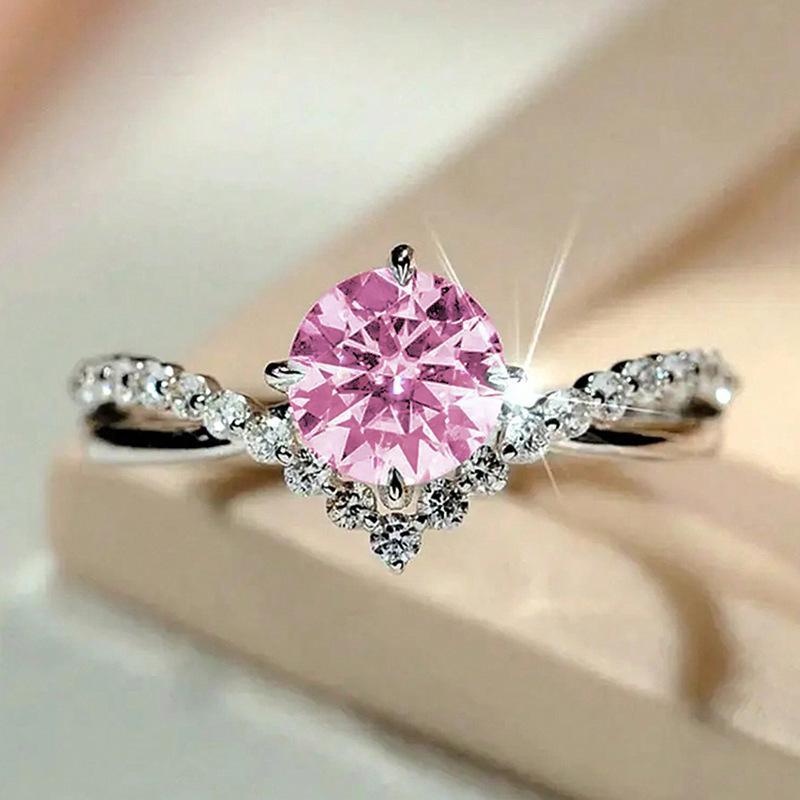 Minimalist Zircon Couple Ring, Sparkly Chevron V Shape Wedding Band, Four-Prong Cubic Zirconia Promise Ring, Stackable Engagement Ring for Women, Elegant Everyday Jewelry Gift for Wedding, Anniversary, Valentine's Day, Daily Wear