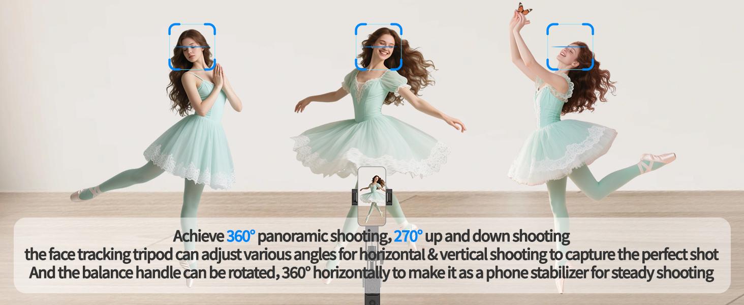 DreamPigeon VloggerPro Auto Face Tracking Selfie Stick Tripod with Fill Light, 360 Rotation & Gesture Control, 70.9" Extendable for iPhone TikTok Vlog Live Stream Video Recording