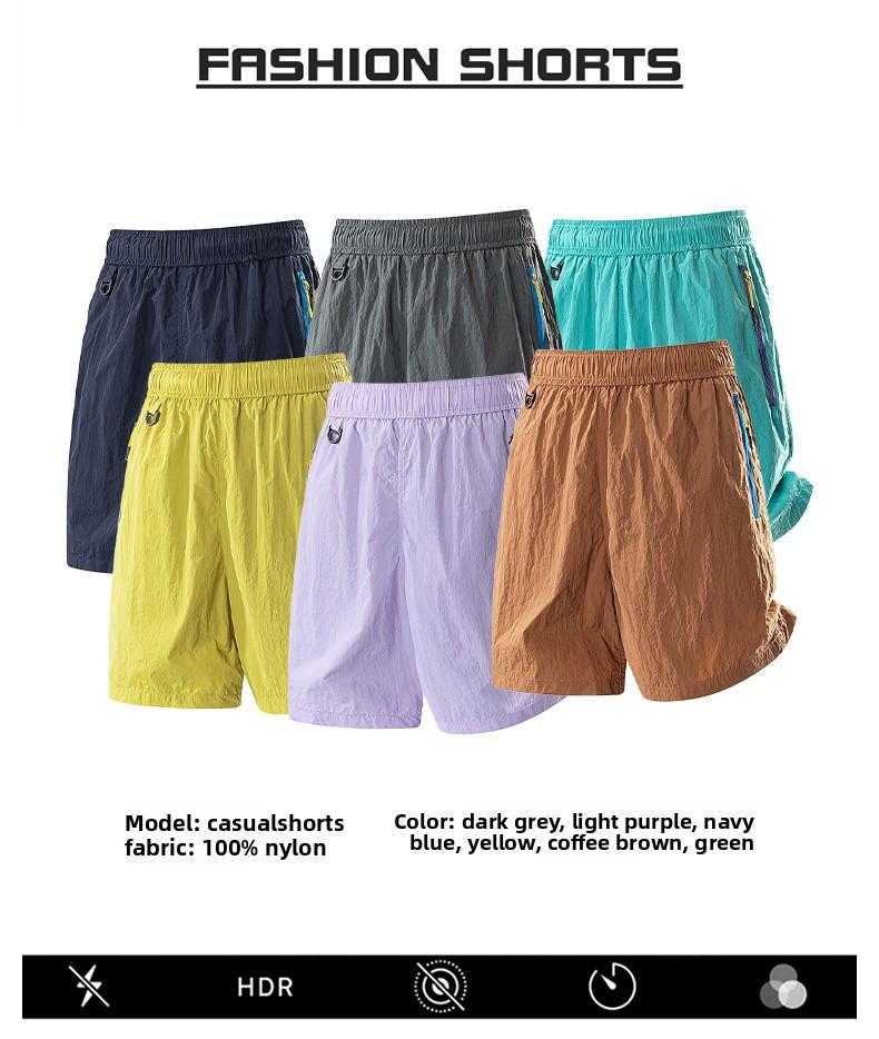High quality ice sensitive quick drying sports shorts for men and women, dopamine colored waterproof outdoor hiking and mountaineering five pack shorts