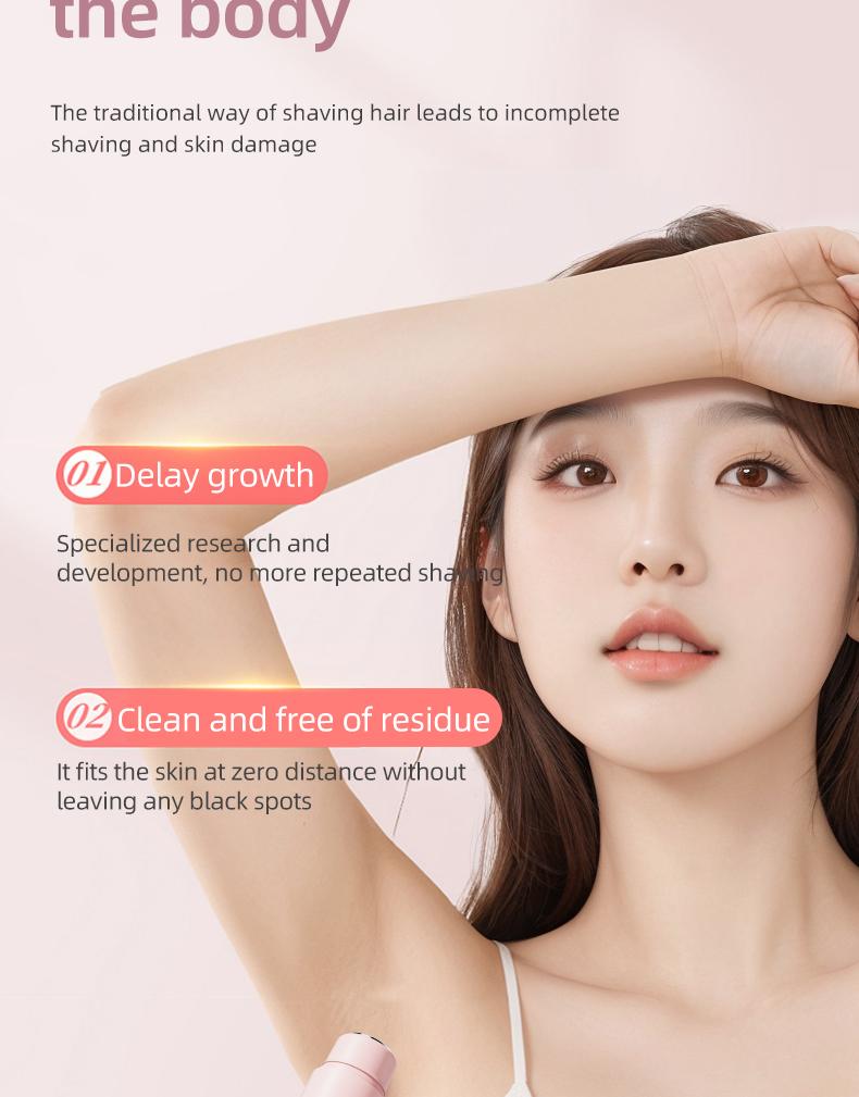 New double-head facial shaving and hair removal device for women. Suitable for face, lips and chin. USB rechargeable double-head wireless electric razor.