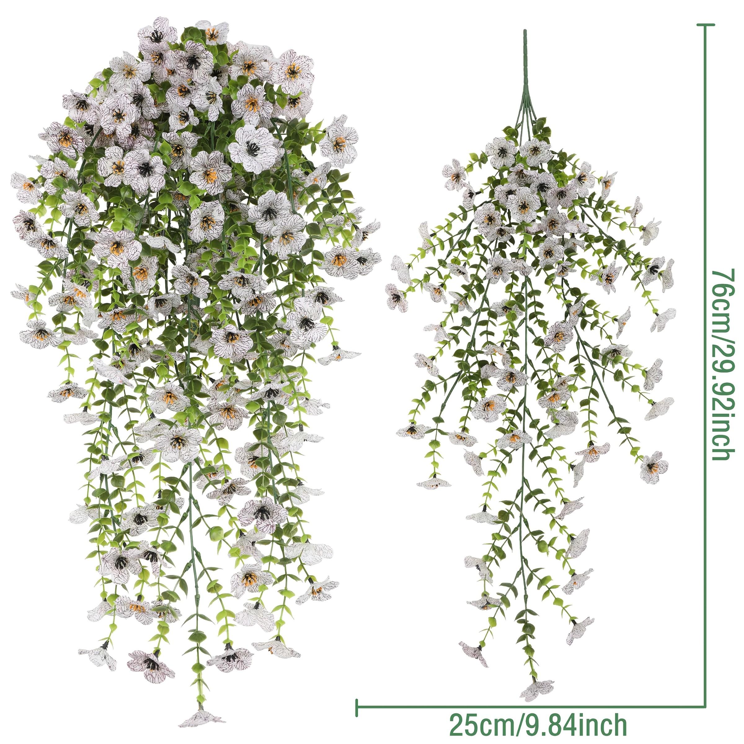 6pcs of Artificial Flowers Hanging Flowers Plastic Floral Plant for Outdoor Artificial Plants Spring And Summer Decoration, Artificial Flower Decorations, Colorful Violet Fake Daisy Realistic Outdoor Flowers Porch Courtyard Decoration Home Decoration