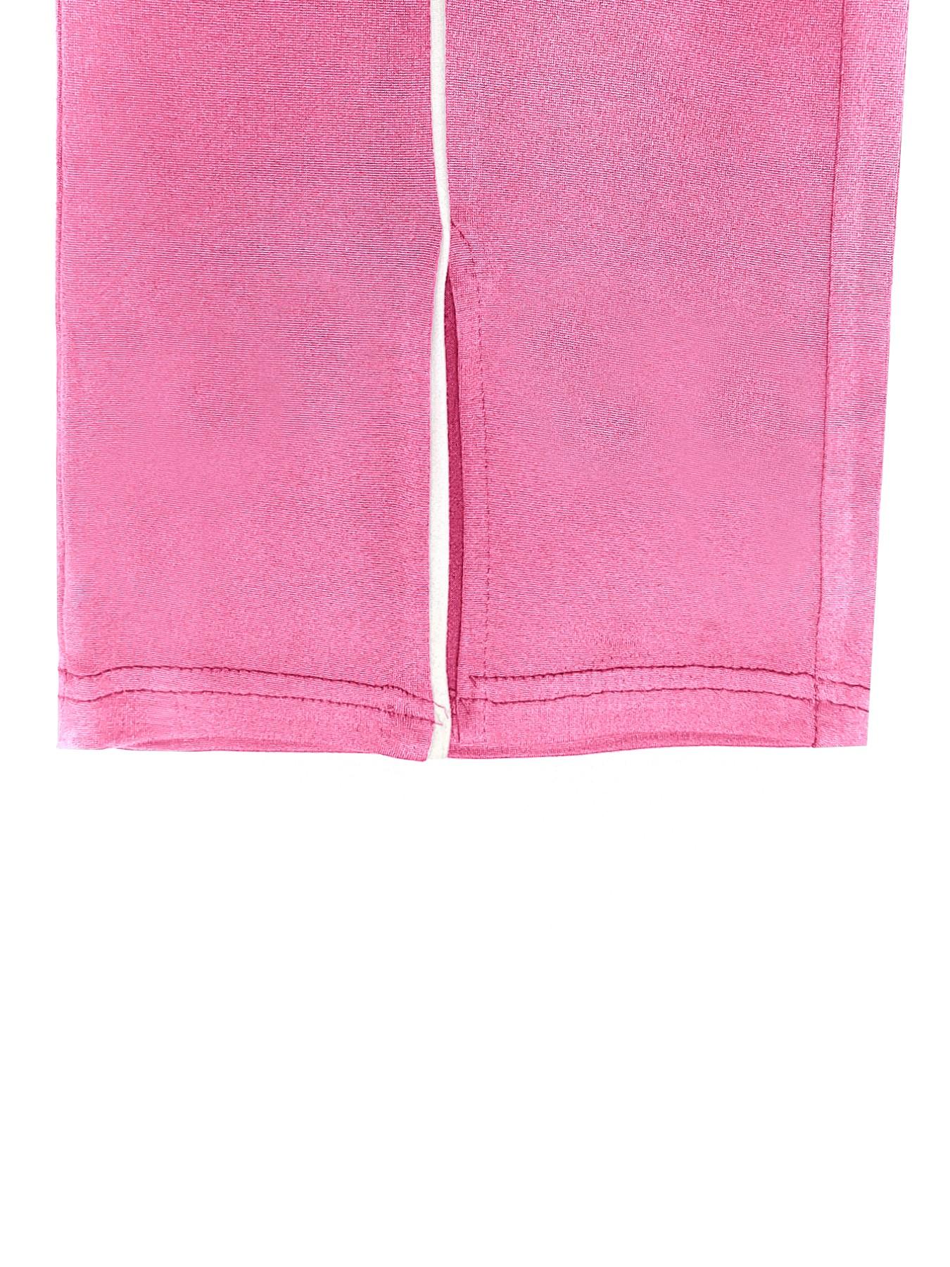 Summer Fashion New Round Neck Solid Color Striped Patchwork Short Sleeve Fitted Top with Long Pants Set, Women's Two-Piece