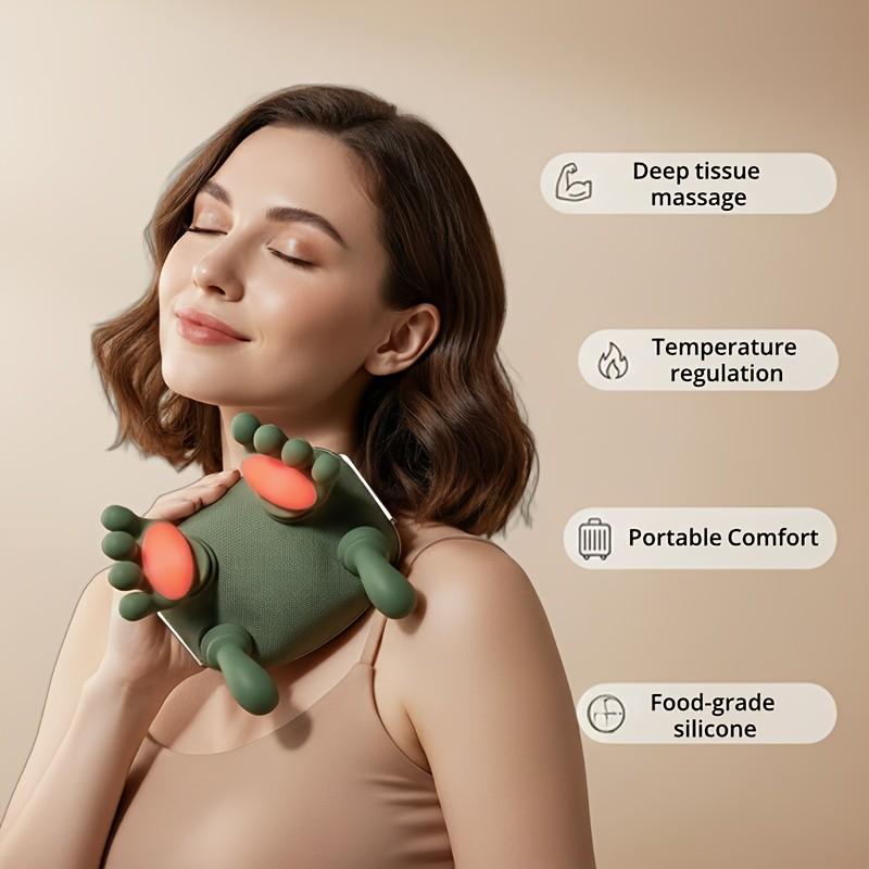 Multifunctional Electric Massage Device, Shoulder Neck Lower Abdomen, Acupressure and Kneading Pillow, Compact Lightweight Portable Massagers, Ideal Gift