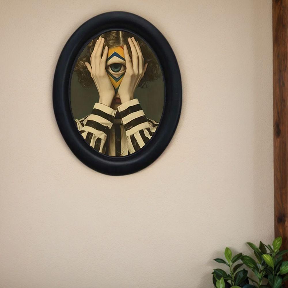 Vintage Art Style Fantasy Eye Design Abstract Face Design Wall Decor, Perfect for Halloween Christmas Thanksgiving Home Office Decoration, Room Accent, Modern Home Decor