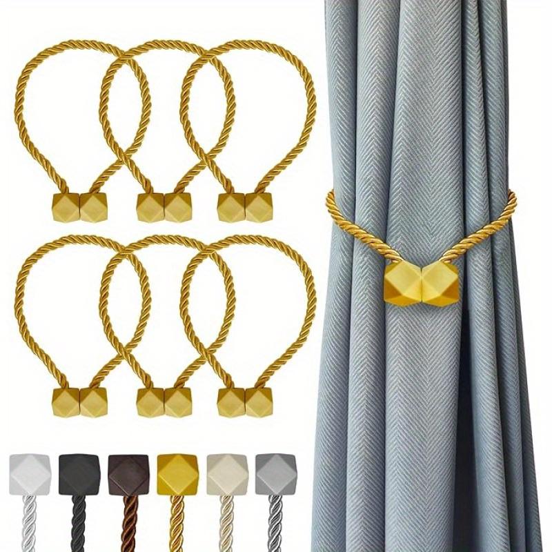 Magnetic Curtain Holdbacks, Non-Drill Magnetic Hooks, Elegant Modern Style, Suitable for Heavy Curtains, Random Colors, Set of 1/3/5