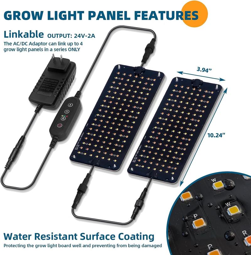 Barrina Plant Shelf with Grow Light, 5-Tier Plant Stand with 40W Ultra-Thin Grow Light Panel, Timer Switch, 15.7x11.8x59.1IN