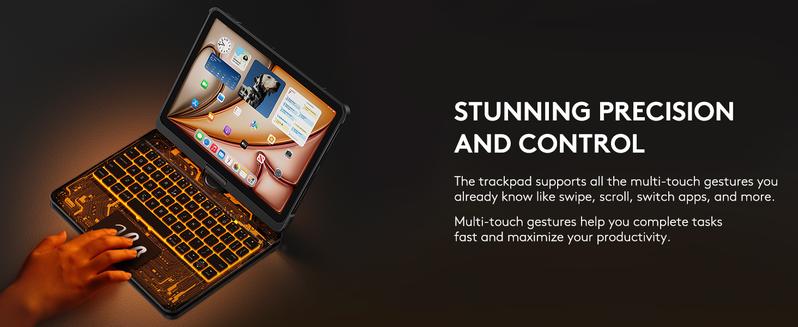 2024 Newest 360 Swivel Keyboard with transparent case for iPad(not include iPad!!!)