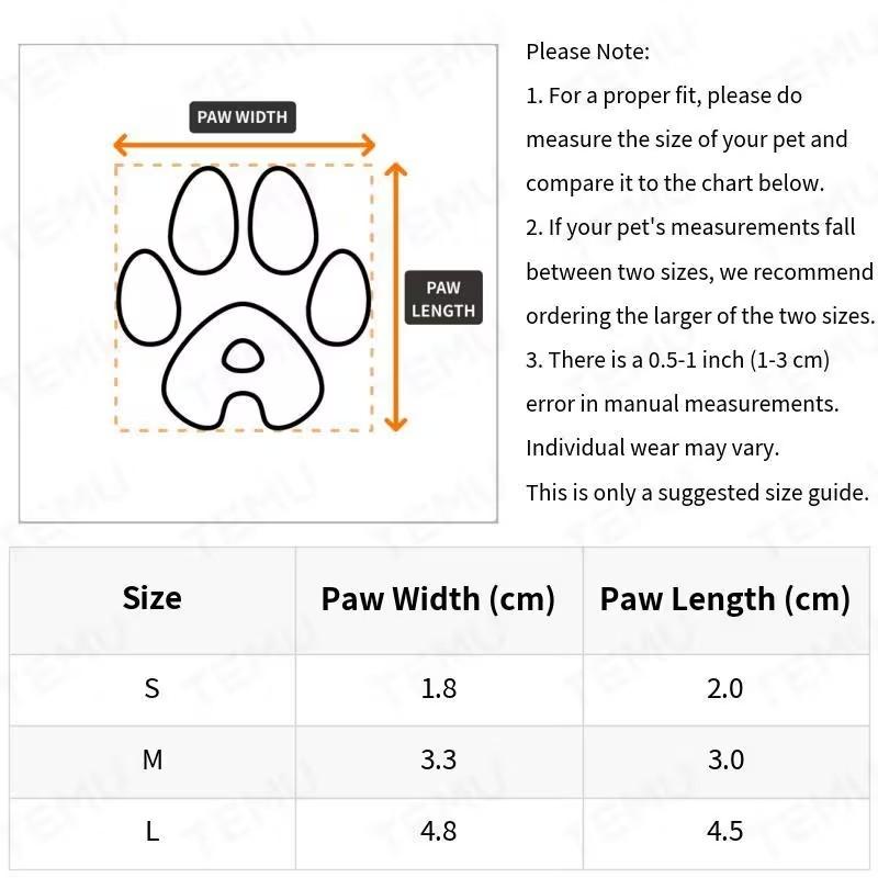 4-Pair Set Dog Boots, Anti-Slip Wear-Resistant Pet Shoes Puppy Shoes for Outdoor Sports, Protective Paw Covers