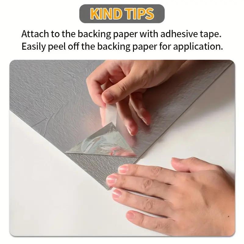 Thick Self-Adhesive Tile Look Wall Stickers, Waterproof Moistureproof Moldproof, DIY Decor for Kitchen Bedroom Living Room Bathroom, Waterproof Marble Stickers