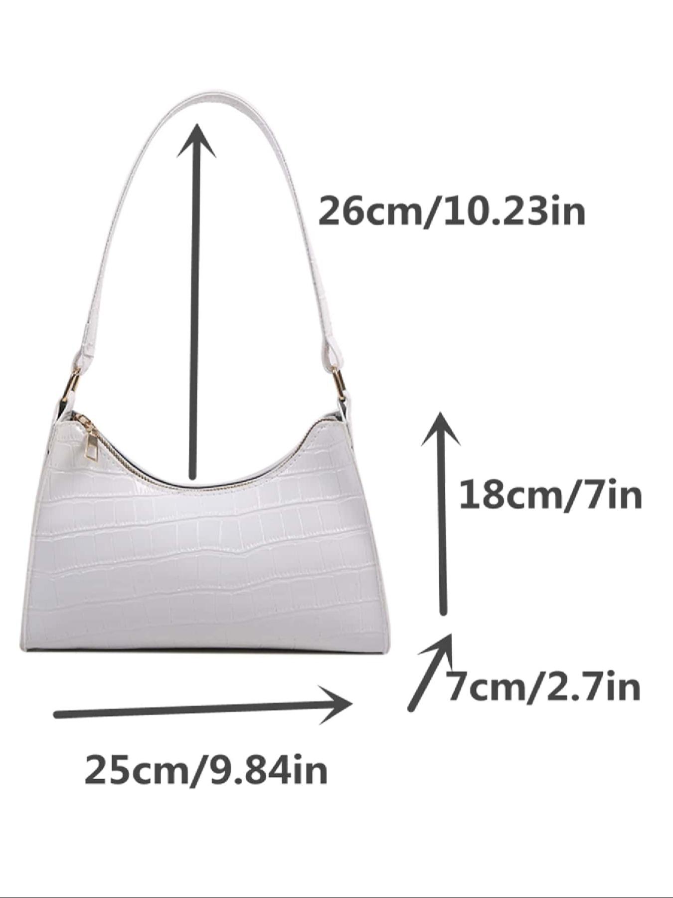 Women's Crocodile Pattern Handbag, Fashionable Versatile Casual Shoulder Bag, Ideal for Daily Use and Commuting, Modern Life Perfect Accessory, Crossbody Shoulder Bag