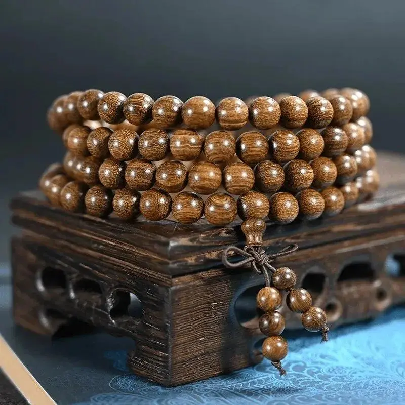 2026 6mm Natural Sandalwood Bracelet Buddhist Buddha Wood Prayer Bead Mala Unisex Men Bracelets Jewelry Gift Accessories Bijoux