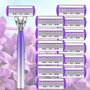 Men's & Women's Shaving Razor, 6 Layer Blades, Manual Hair Removal, Personal Care Essential, Ergonomic Handle, Smooth Shave, Shaver Razors