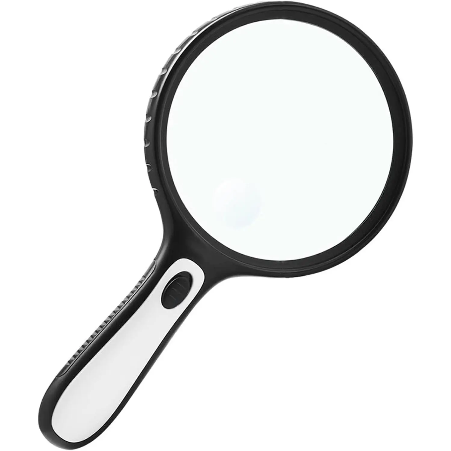 Lighted Magnifying Glass Handheld,10X / 25X Large Magnifying Glass with Light,Led Magnifiers for Seniors,Reading Books,  Bottle Small Font
