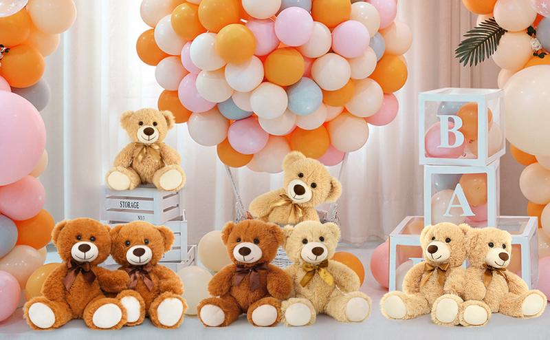 MaoGoLan Bulk Teddy Bear Baby Shower, 10 Packs Small Teddy Bear Stuffed Animals in Bulk,13.5" Small Stuffed Bears Plush for Wedding,Birthday,Christmas, Party Decorations, Valentine's Day  #BlackFriday #Christmas