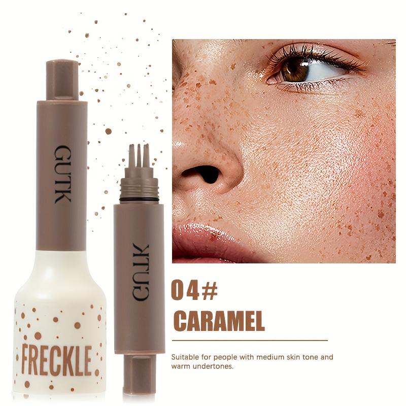 Waterproof Freckle Stamp Pen, 5-Point Natural Fake Freckles Makeup Pen, Quick-Dry & Smudge-Proof Long-Wear, Skin-Friendly Formula, Easy to Create Realistic Freckle Look, 4 Vibrant Shades for All Skin Tones