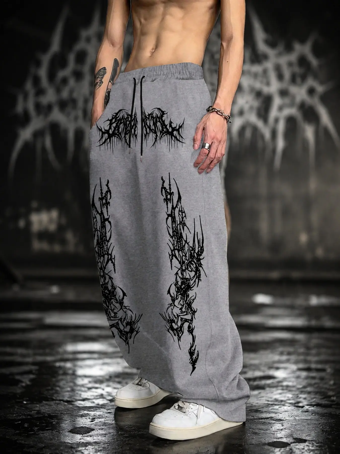 Breathe Divinity スウェット カーゴパンツ ブラック breathe divinity pants - TikTok Shop
