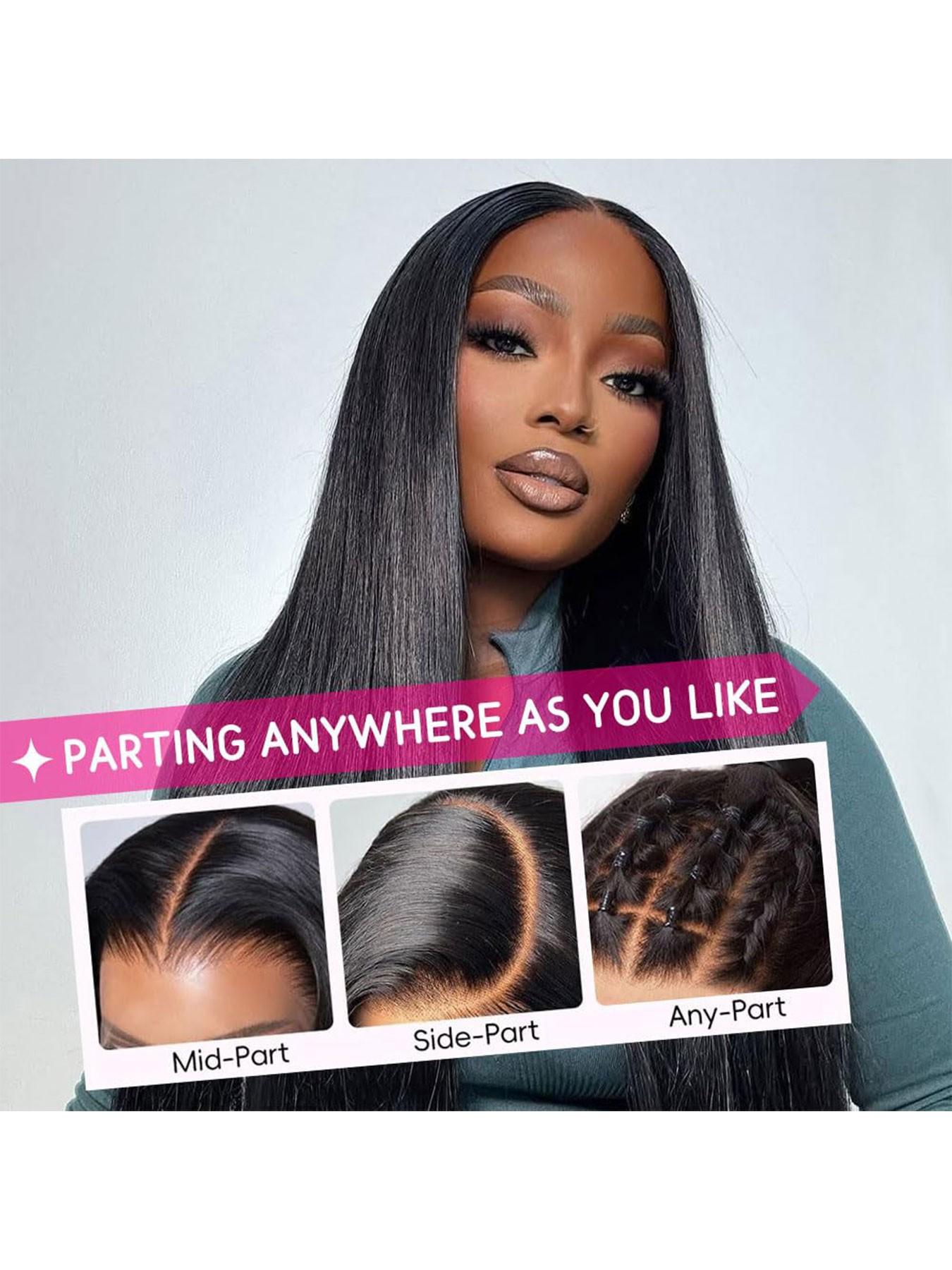 40 Inch 200% Density Long 13x4 Synthetic Lace Front Wigs For Women Heat-Resistant Hair 13x4 HD Transparent Lace Frontal Wigs Wigs Pre Plucked For Women's Daily And Holiday Occasions Wig