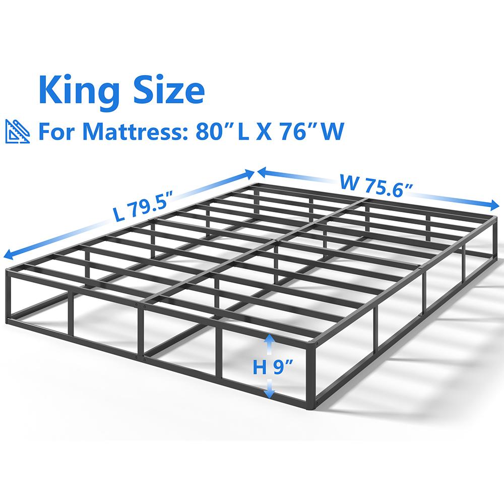 Edenza-Queen Box Spring 9 Inch5 7 9 box spring, Heavy Duty Mattress BoxSpring Foundation, Sturdy Queen Box Springs for Bed with Fabric Cover Set, Easy Assembly, Noise Free fabric cover set