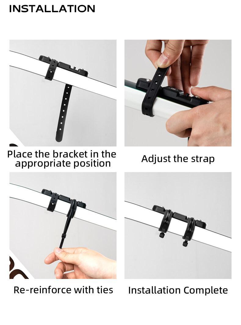 ROCKBROS Bike Bottle Holder Converter Adjustable Silica gel Shockproof Non-Slip Water Bottle Cage Adapter MTB/Road Bike Bottle Cage Handlebar Mount