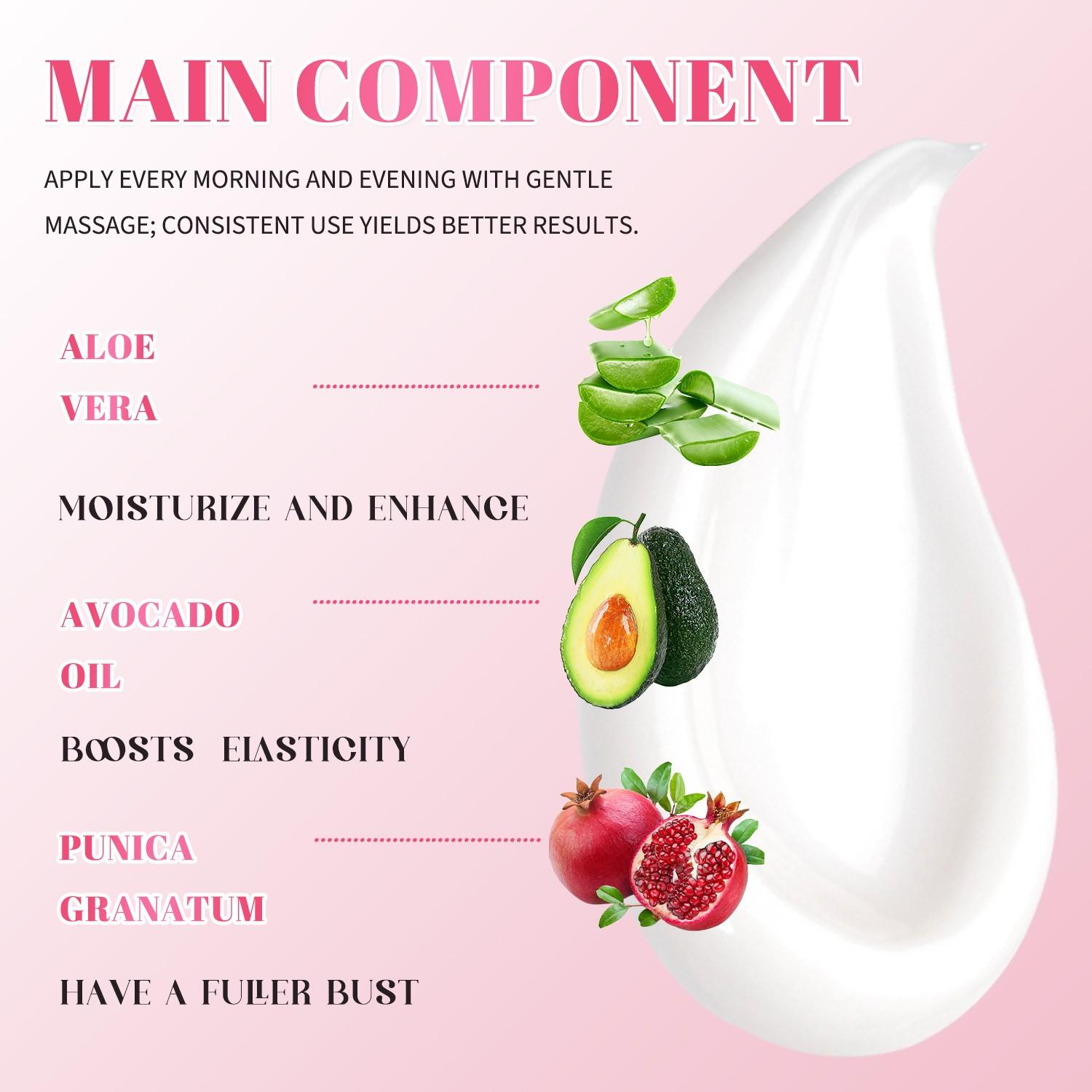 SUMIFANG Breast Firming Cream (60g) | Aloe Vera + Avocado Oil + Pomegranate Extract — Hydrates, Lifts, and Improves Sagging | Gentle, Non-Irritating Botanical Formula — Enhanced Results When Combined with Massage