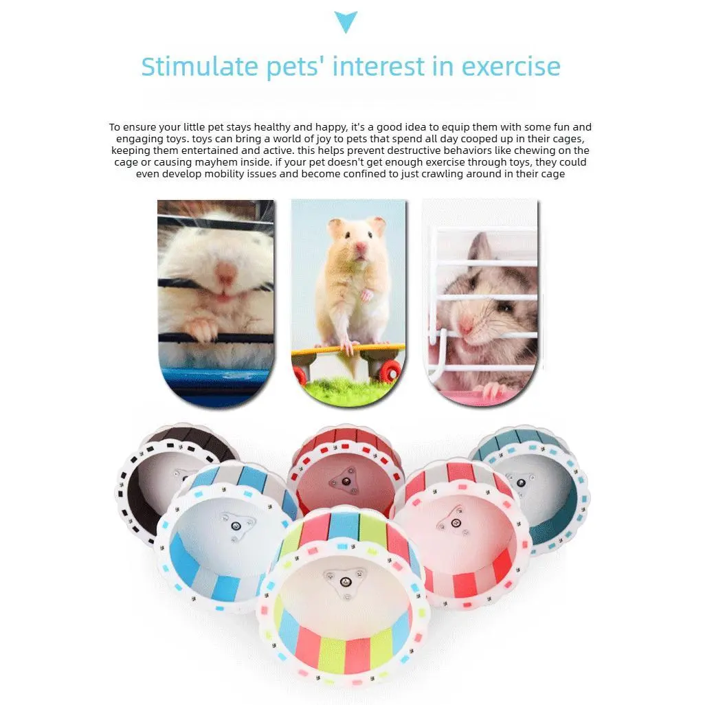 Running wheel cage-mount design (screw assembly) Hamster silent wheel Golden bear treadmill pet sports toy