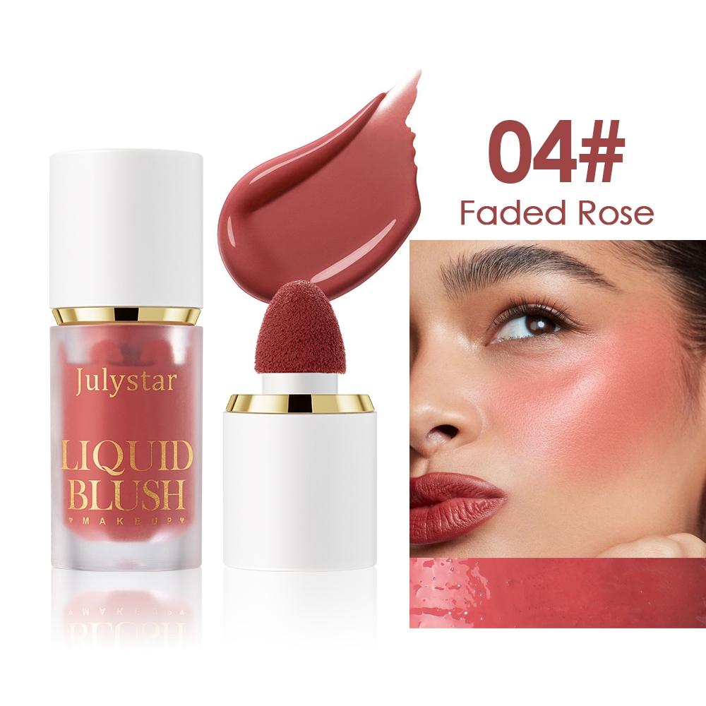 Julystar Liquid Blush Natural Glow, Hydrating Lightweight Formula, Easy Application, Beginner-Friendly, Long-Lasting Color, Perfect for All Skin Types