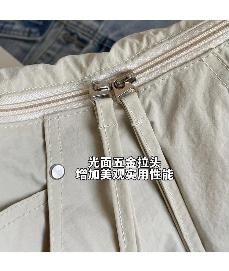 Zipper Solid Nylon Women's Handbags 2026 High Quality Sewing Thread Bags for Women Casual Interior Compartment Crossbody Bags