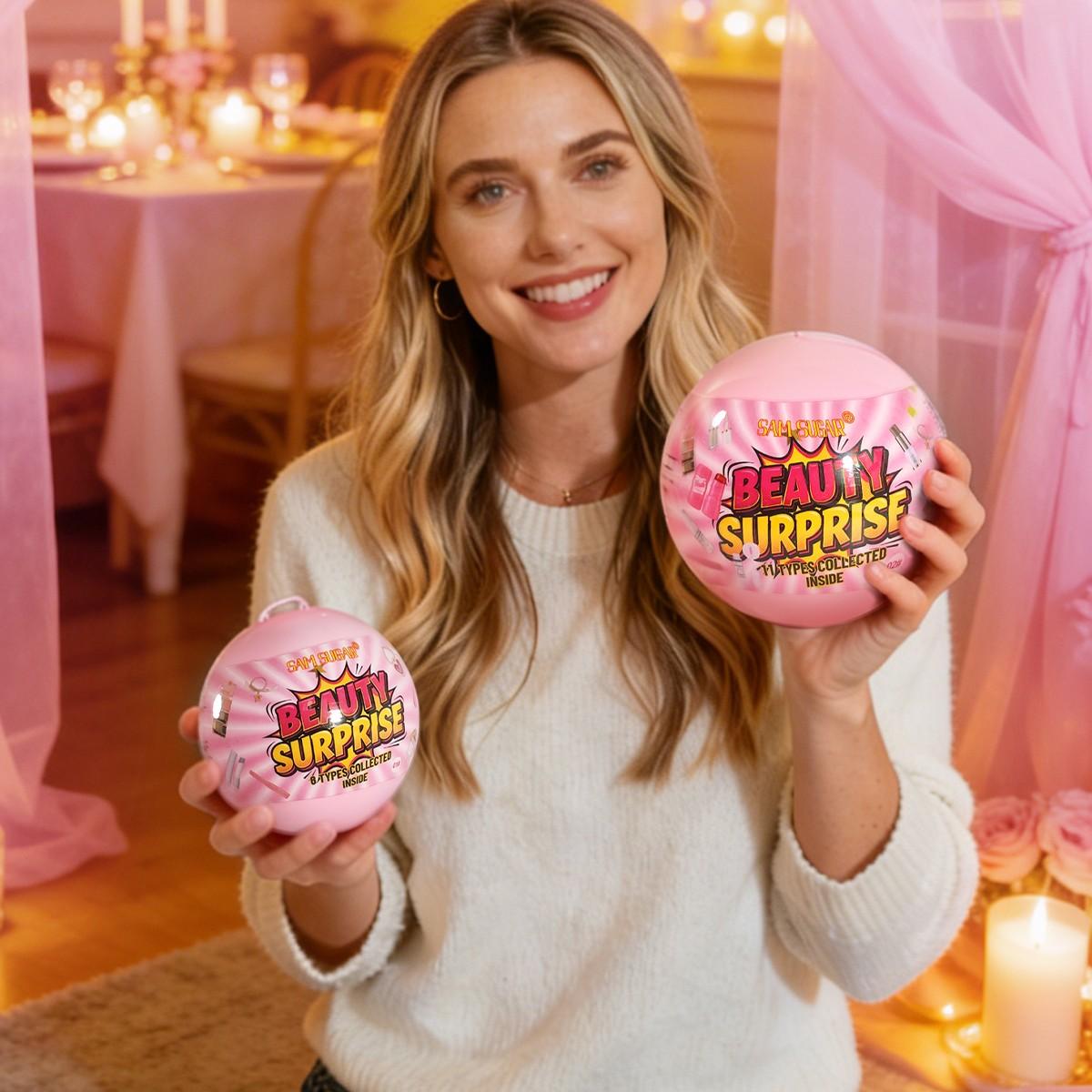 Valentine's Day Makeup Ball Set, Multi-Function Festive Beauty Kit, Perfect Gift, No Alcohol or Aerosol, Not Flammable Liquid