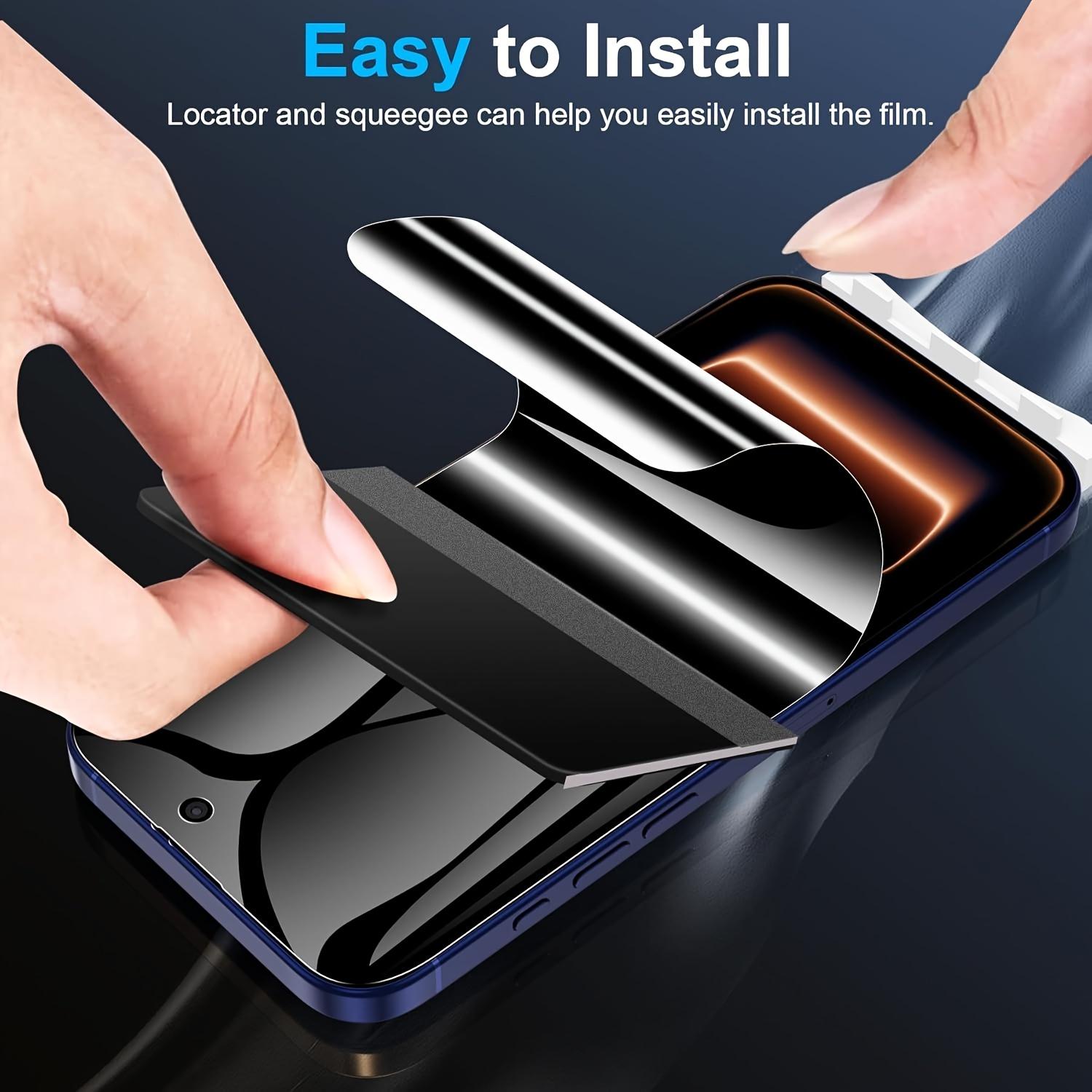 2pack Privacy Hydrogel soft Protective Cover Screen Protector,for iphone 17Air/16e/17/16/15/14/13/12/11 Pro Max/Pro/Plus/13/12 Mini/XS Max/XR/X/XS. Anti-Spy Screen Protector,Smooth Touch,High Transparency,Scratch-Resistant,Easy to Install