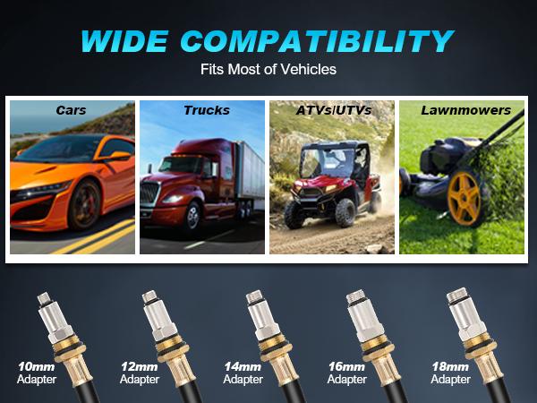 Nilight Engine Compression Tester Kit, 11 PCS with Spark Plug Tester, Automotive Cylinder Pressure Gauge Tool Set for Gasoline Engines