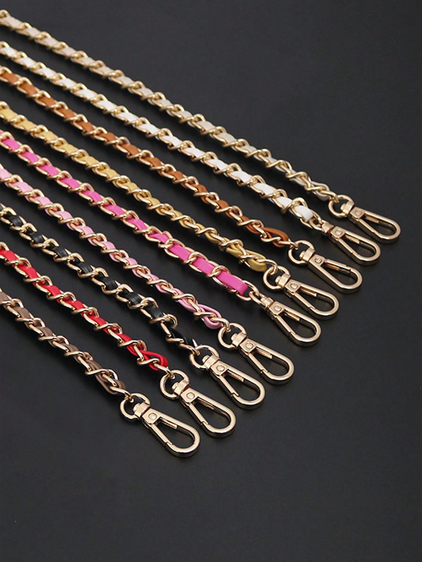 A PU leather chain shoulder strap, suitable for handbags, backpacks, phone cases, etc., can be used as a single shoulder crossbody strap or a replacement accessory for metal chain bags, a versatile crossbody bag chain shoulder strap, Accessories for Bags