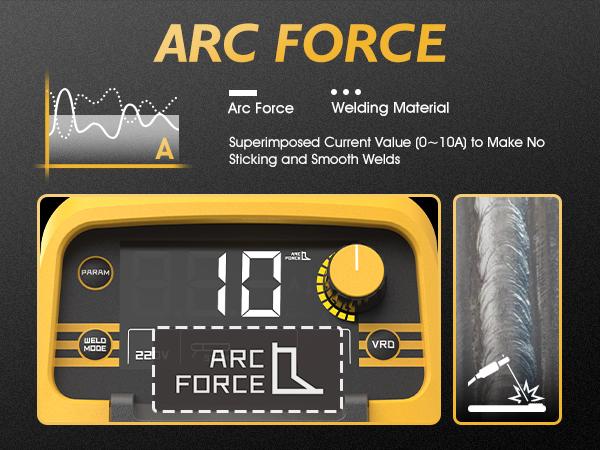 TOOLIOM 195A Stick Welder 110/220V Dual Voltage Lift TIG Welder, LCD Display IGBT Inverter Welding Machine with Hot Start Arc Force & VRD, Fits 5/32" Rods