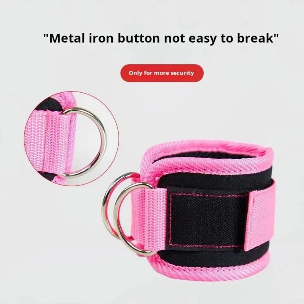 Double D-Ring Nylon Ankle Straps - Unisex Adult Fit Weighted Workout Fitness Belt, Glutes & Leg Strength Training Gym Equipment with Abductors Safety Support (Pink, Black, Blue, Red) Double D-Ring Nylon Ankle Straps - Unisex Adult Fit Weighted Workout Fitness Belt, Glutes & Leg Strength Training Gym Equipment with Abductors Safety Support (Pink, Black, Blue, Red)