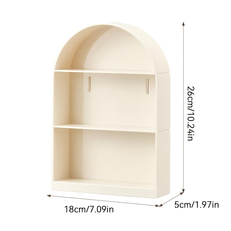 Wall-Mounted Handheld Figure Storage Display Rack, Arch Shaped Racks, Wall-Hanging Desktop Organizer, Three-Tier Separation, Suitable for Mini Figures