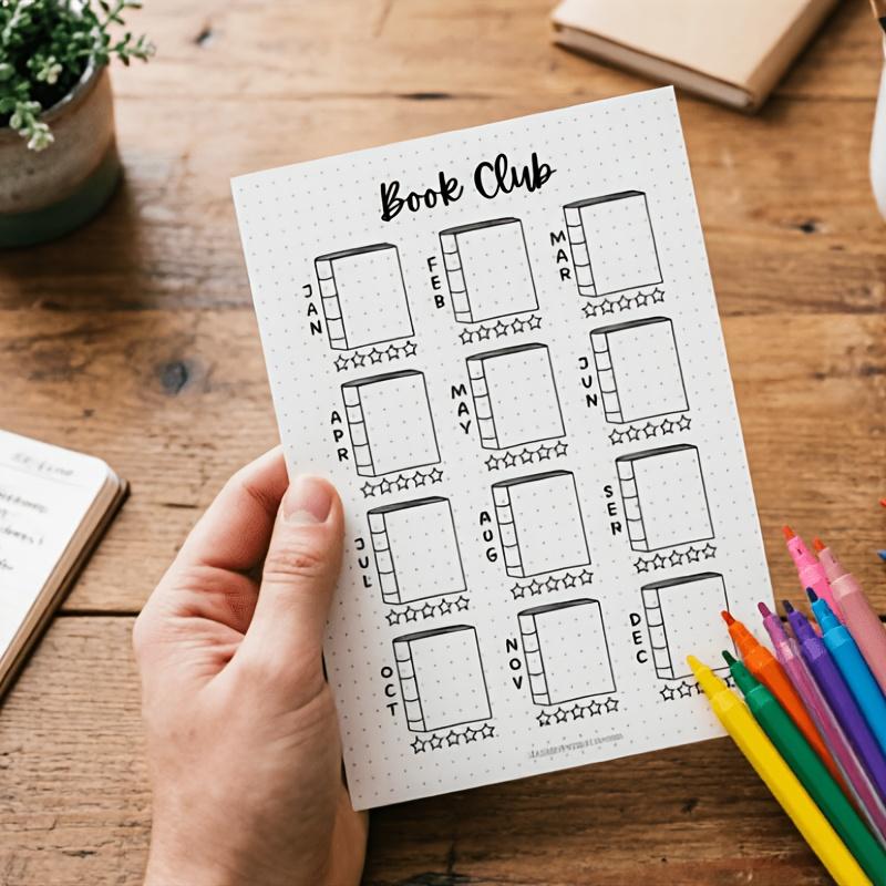 10 Sheets Party Activity Supplies Reading Club Book Tracking Sheet, Log Pages, Reading Records, Reading Logs, Reading Club Books