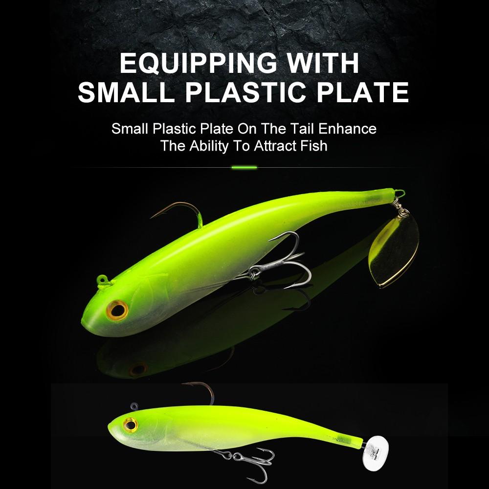 1pc Sinking Soft Bait with Replaceable Tail, Realistic Color Large Fishing Lure 47g/1.66oz 150mm/5.91in, Durable PVC Material Good Swimming Action Suitable For Bass, Trout, Pike For Fresh&Saltwater Fishing Fishing Lure Perfect Gift for Anglers