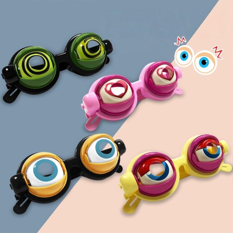 Funny Blinking Eyewear, Novelty Prank Glasses, Creative Crazy Eye Design, Adorable Toy Gag Gifts, Perfect for Party Fun & Jokes
