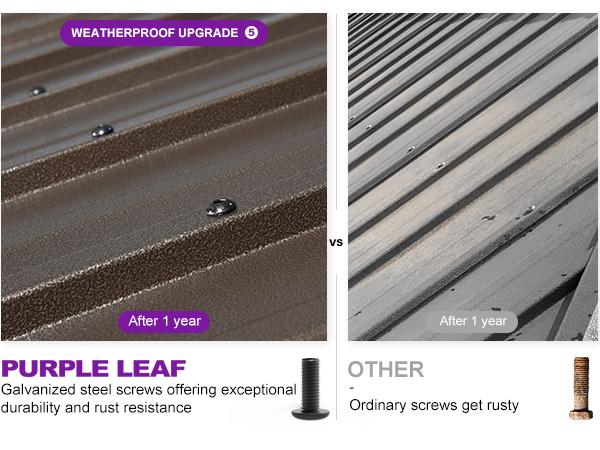 PURPLE LEAF Outdoor Hardtop Gazebo Bronze Metal Frame Galvanized Steel Double Roof with Lights-milky PURPLE LEAF Outdoor Hardtop Gazebo Bronze Metal Frame Galvanized Steel Double Roof with Lights-milky