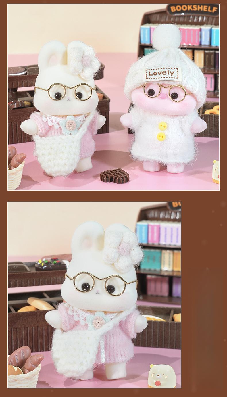Cute Animal Blind Box Plush Keychain, Kawaii Fluffy Panda/Bear/Sheep Bag Charm, Mystery Box Collectible Toy, Gift for Kids & Friends