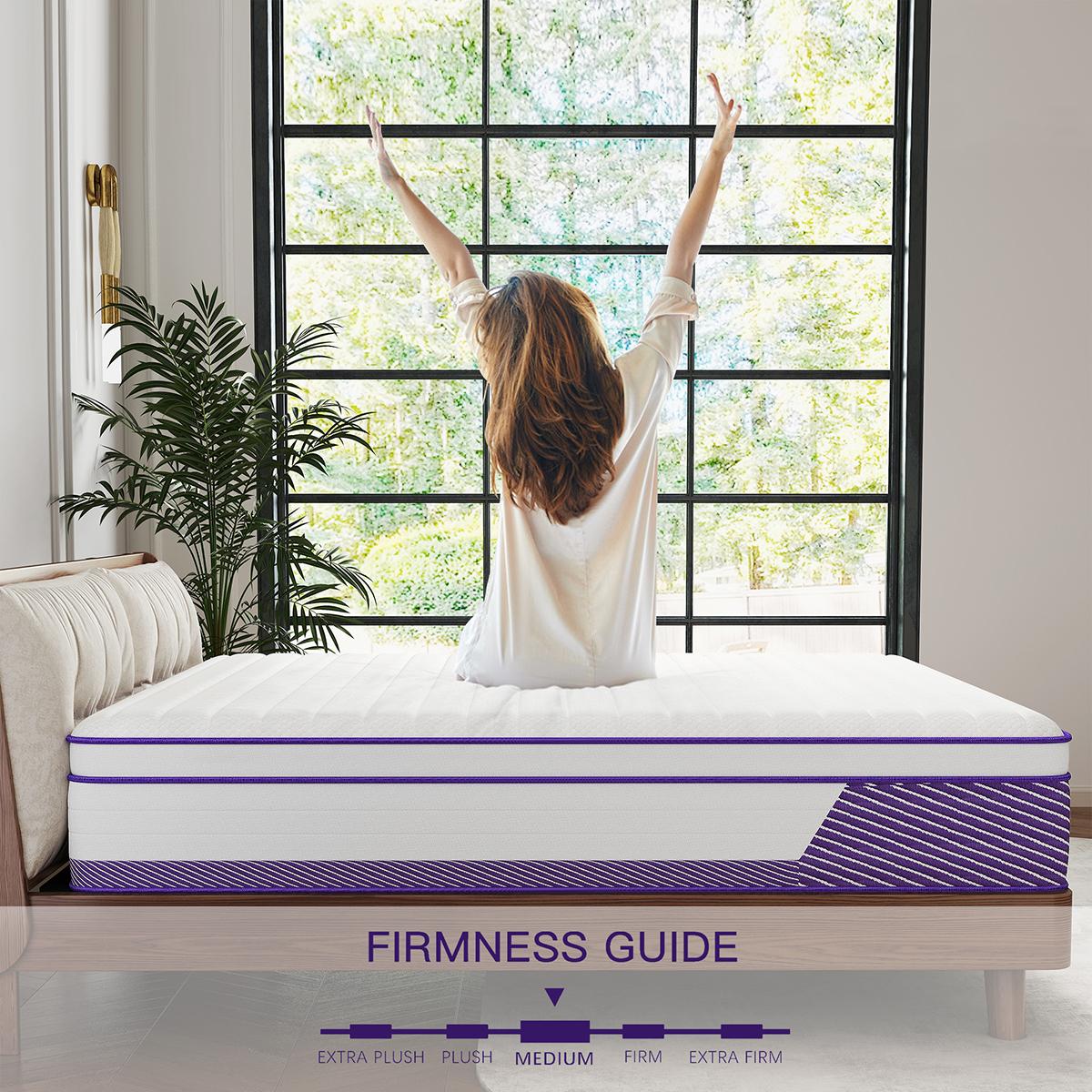 12" 14" Gel Memory Foam Mattress Hybrid Spring Twin Full Queen King Size Bed In A Box Medium Firm Mattresses Purple Motion Isolation 12" 14" Gel Memory Foam Mattress Hybrid Spring Twin Full Queen King Size Bed In A Box Medium Firm Mattresses Purple Motion Isolation