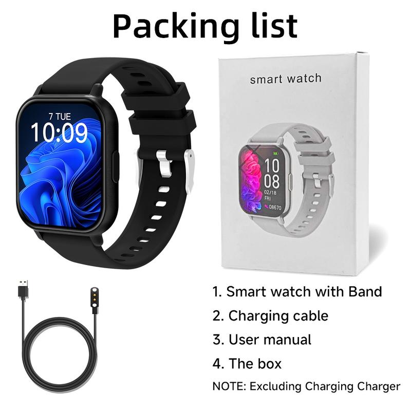 SIMSONLAB Low Power Smart Watch, Fitness Tracker Watch for Kids, Water Reminder, Sitting Reminder, Wireless Calls, Message Alerts, Clock, Weather Display, Music Control, Multi-Functional New Year Gift Suitable For All Ages