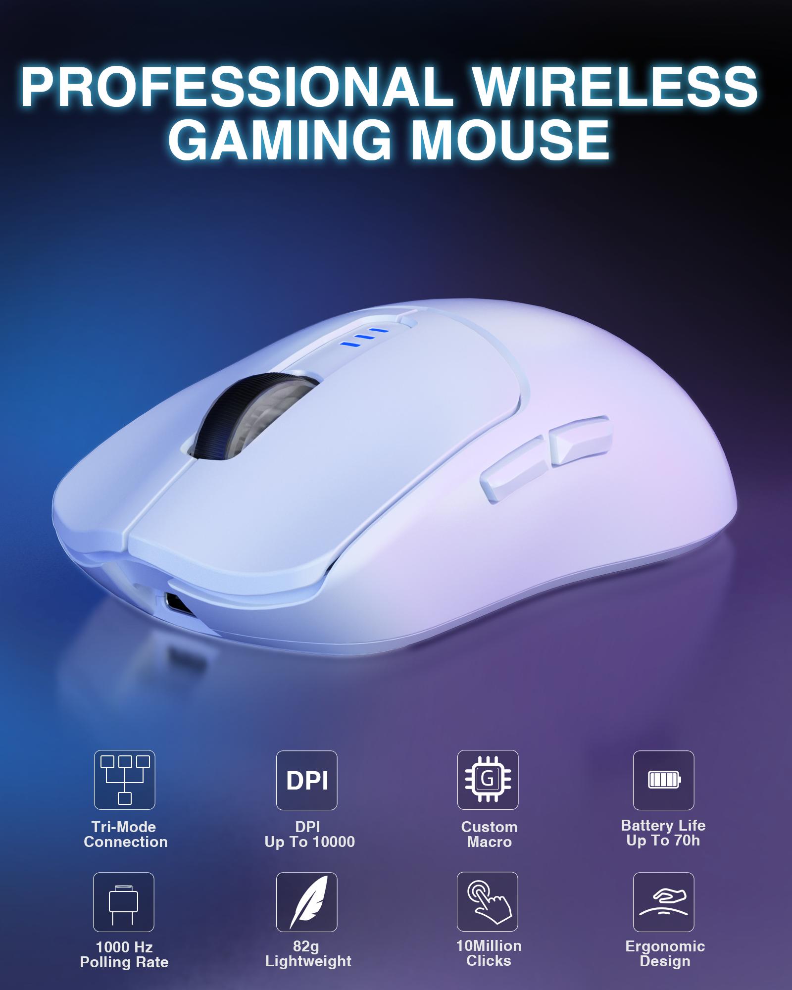 AULA SC580 Wireless Gaming Mouse,Ergonomic Design Tri-Mode 2.4G/BT5.0/USB-C Connection,10000 DPI Rechargeable, High Polling Rate Gaming Mouse with 6 Programmable Buttons and Anti-Slip Stickers, Office Laptop PC Accessories TikTokShopfalldealsforyou AULA SC580 Wireless Gaming Mouse,Ergonomic Design Tri-Mode 2.4G/BT5.0/USB-C Connection,10000 DPI Rechargeable, High Polling Rate Gaming Mouse with 6 Programmable Buttons and Anti-Slip Stickers, Office Laptop PC Accessories TikTokShopfalldealsforyou