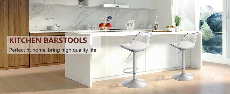 Mojay Modern Clear Acrylic Bar Stools Set of 2-4, Adjustable Swivel Counter Height Bar Chairs with Faux Leather Upholstered Seat and Ergonomic Backrest, Contemporary Bar Stools for Kitchen Island Mojay Modern Clear Acrylic Bar Stools Set of 2-4, Adjustable Swivel Counter Height Bar Chairs with Faux Leather Upholstered Seat and Ergonomic Backrest, Contemporary Bar Stools for Kitchen Island