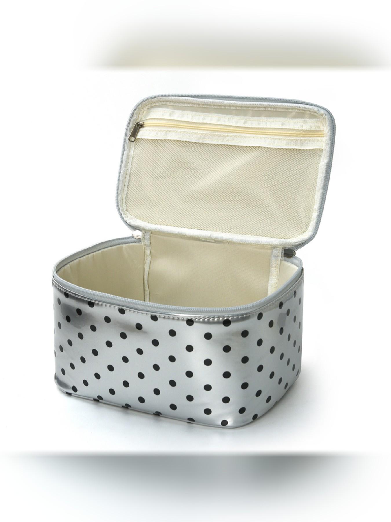 Polka Dot Makeup Bag, High Aesthetic Large Capacity Multi-Functional Storage Bag, Outdoor Travel Portable Handheld Organizer, Cosmetic Travel Bag