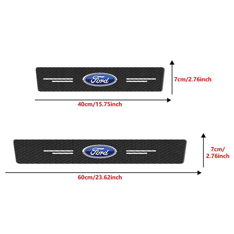 Universal Car Threshold Strips, Custom Fit Protection Decorative Trim, Ford Door Anti-Scratch Kick Proof Wear Resistant Welcome Strip, Car Door Protector