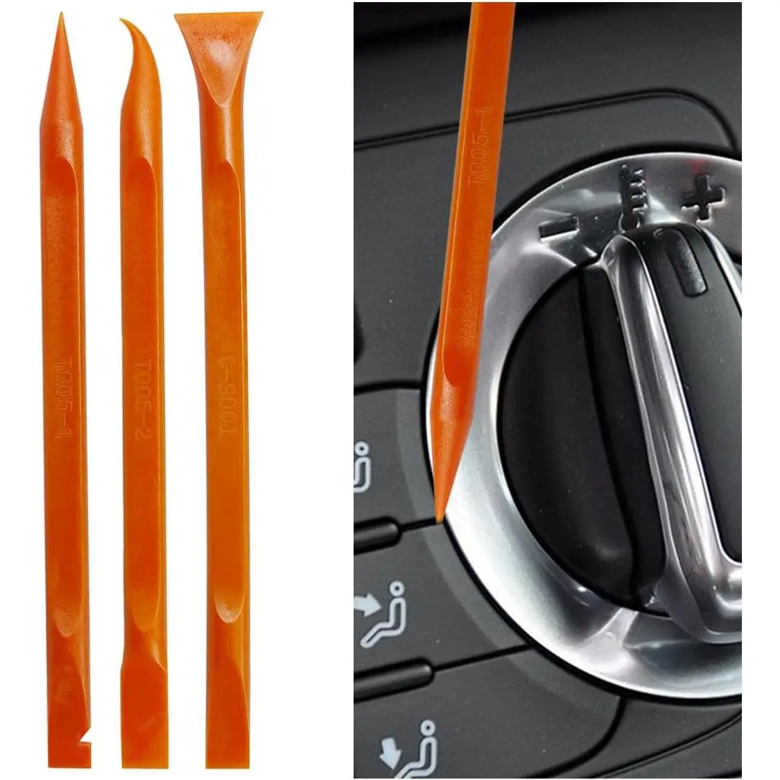3 count Plastic Scraper Tool, Multi-Purpose Non-Scratch Scraper,Orange