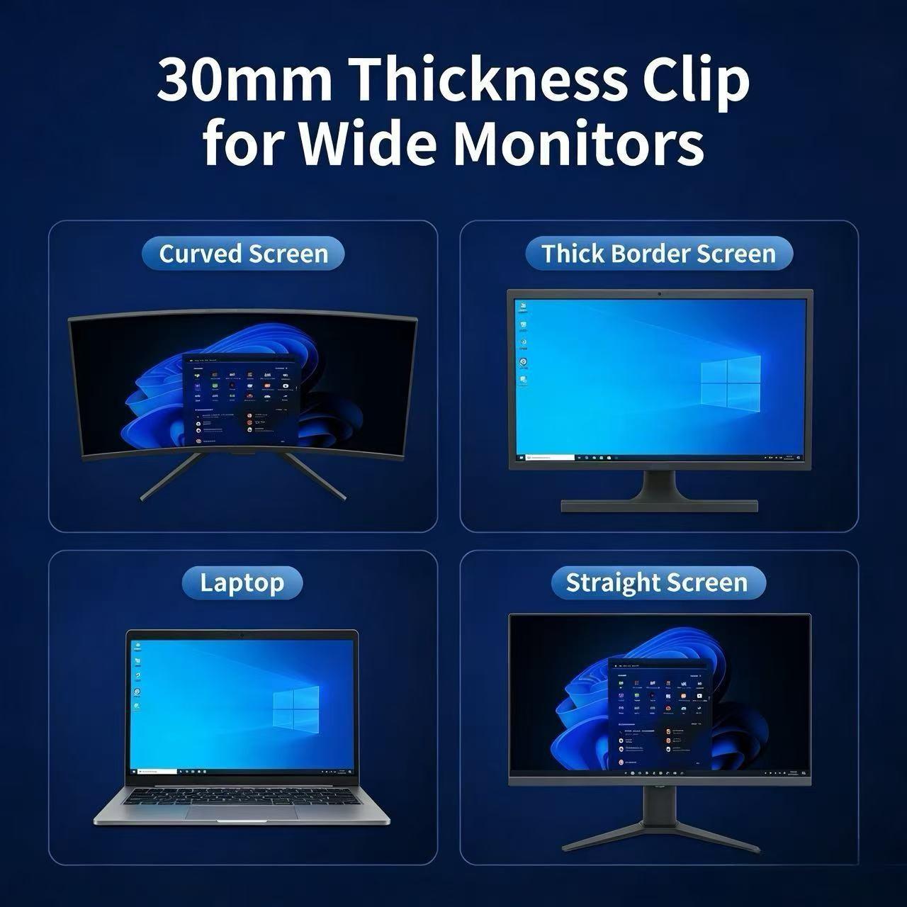 Desktop fan, monitor fan clip with 2 fan heads,3gear wind speed, office desk fan, USB powered cooling fan, quiet breeze, portable fan that does not take up space, suitable for laptops, games, homes, conferences, desktop computers